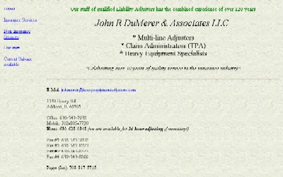 John R DuMerer and Associates - Heavy Equipment Adjusters